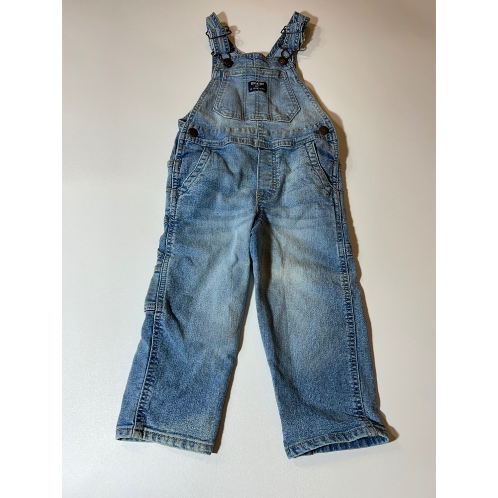 OshKosh B'gosh Denim Overalls Boys' 3T Blue Carpenter Style